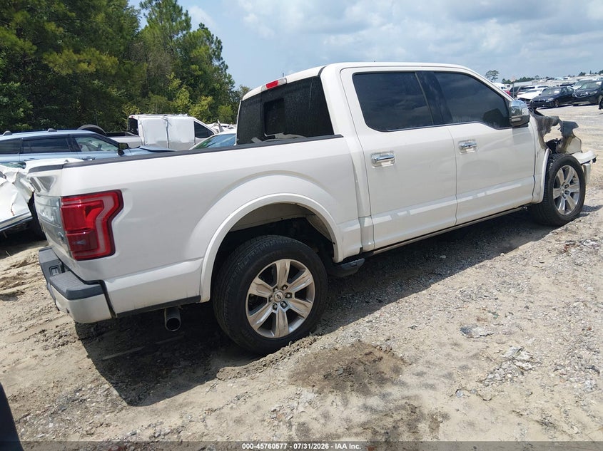 Vin: 1ftew1cg6ffb41874, lot: 46259326, ford f-150 platinum 20154