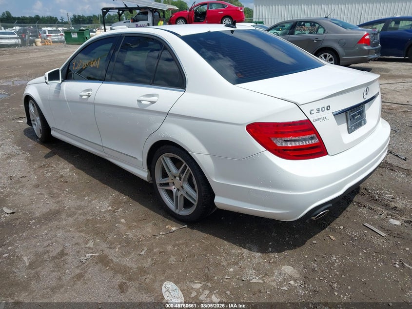Vin: wddgf8ab2dr276568, lot: 46259410, mercedes-benz c 300 sport 4matic 20133