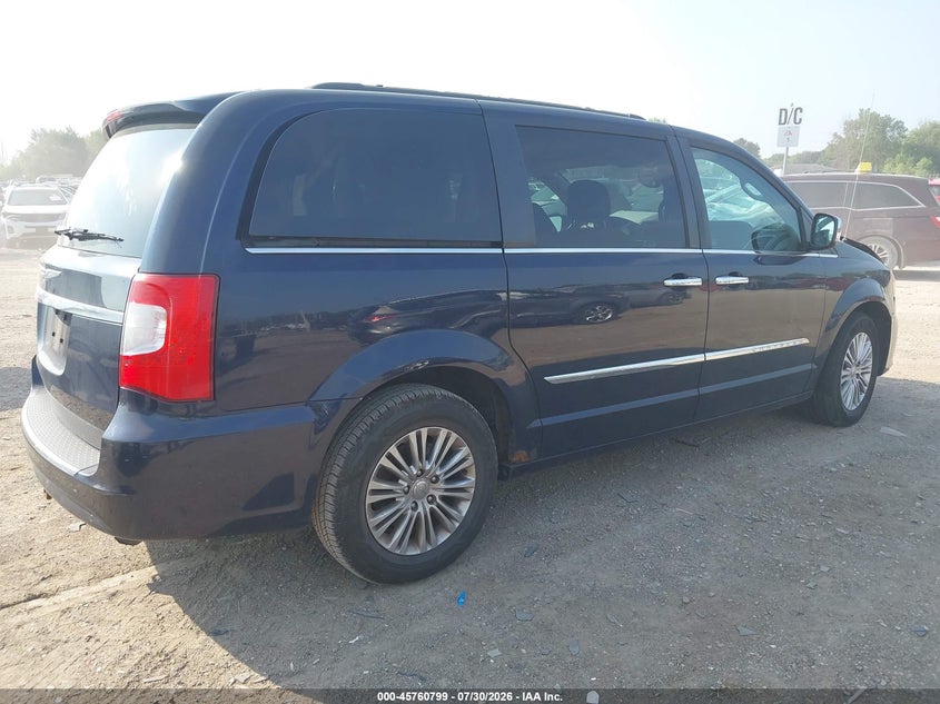 Vin: 2c4rc1cg4dr757685, lot: 46259548, chrysler town & country touring-l 20134
