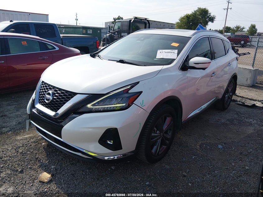 Vin: 5n1az2dj9nc120194, lot: 46259614, nissan murano platinum fwd 20222