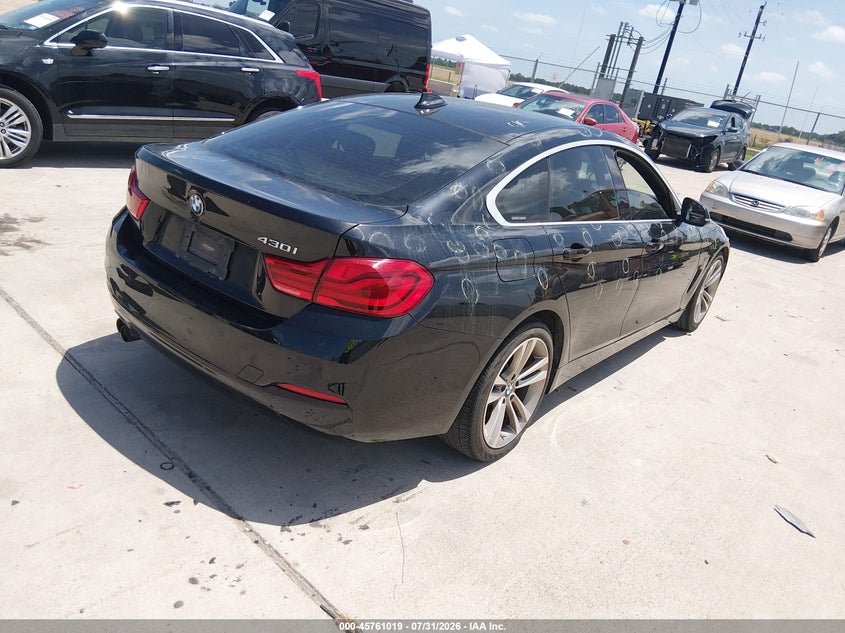 Vin: wba4j1c52jba29811, lot: 46259768, bmw 430i gran coupe 20184