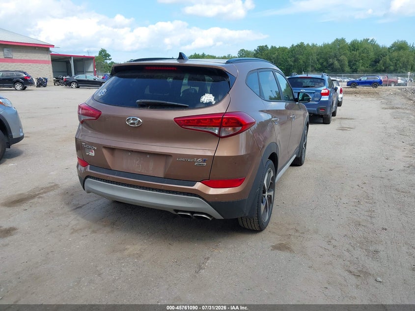 Vin: km8j3ca27hu372383, lot: 46259839, hyundai tucson limited 20174