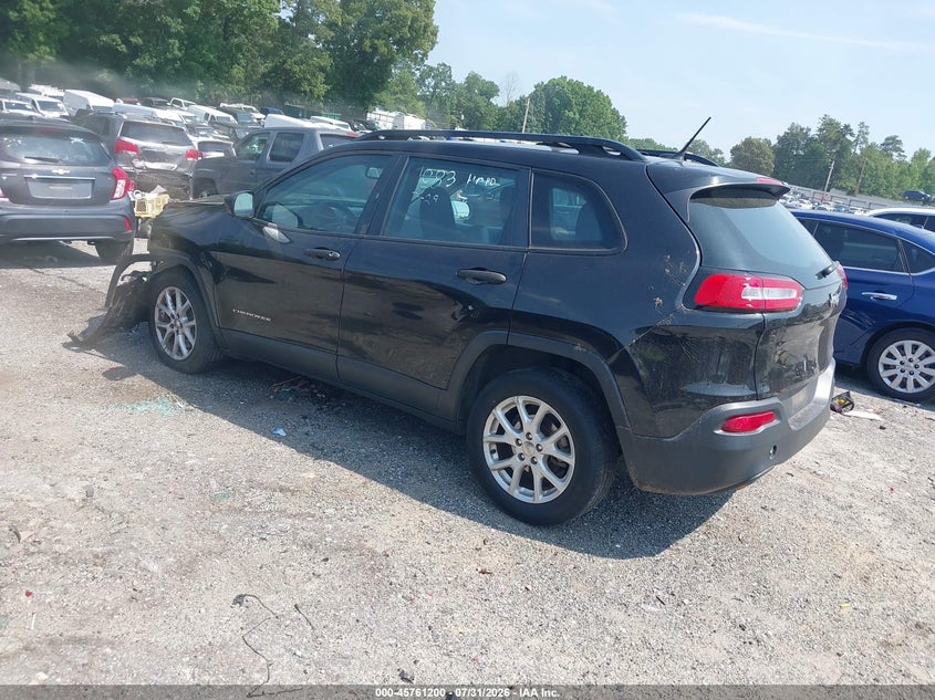 Vin: 1c4pjlab1fw596965, lot: 46259949, jeep cherokee sport 20153