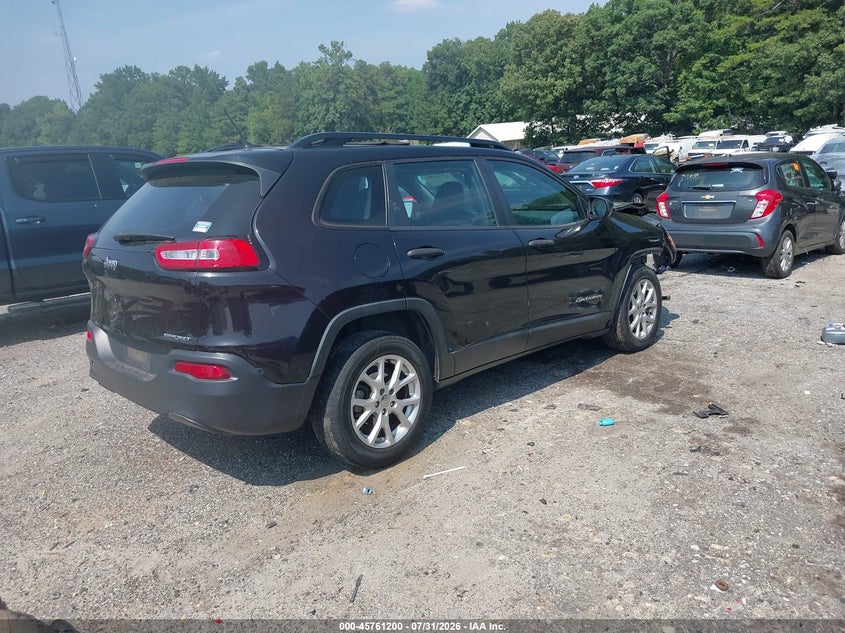 Vin: 1c4pjlab1fw596965, lot: 46259949, jeep cherokee sport 20154