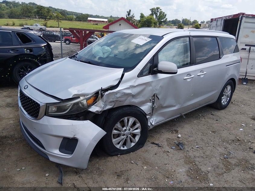 Vin: kndmb5c17g6085570, lot: 46259955, kia sedona lx 20162