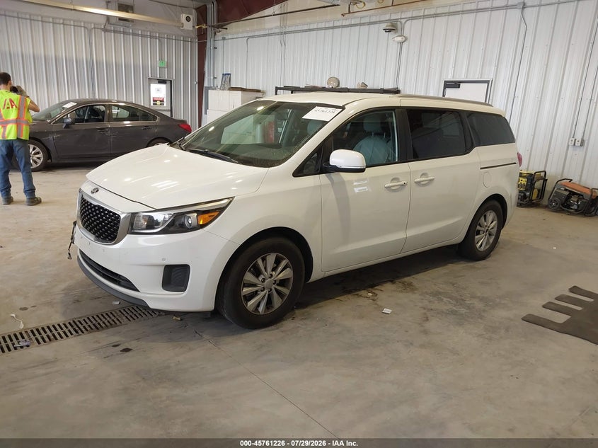 Vin: kndmb5c16h6249523, lot: 46259975, kia sedona lx 20172