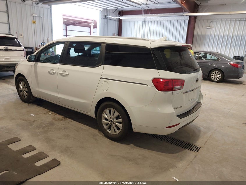 Vin: kndmb5c16h6249523, lot: 46259975, kia sedona lx 20173
