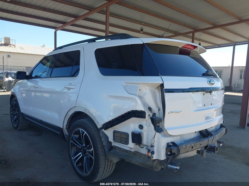 Vin: 1fm5k8gt3fga03775, lot: 46260128, ford explorer sport 20153