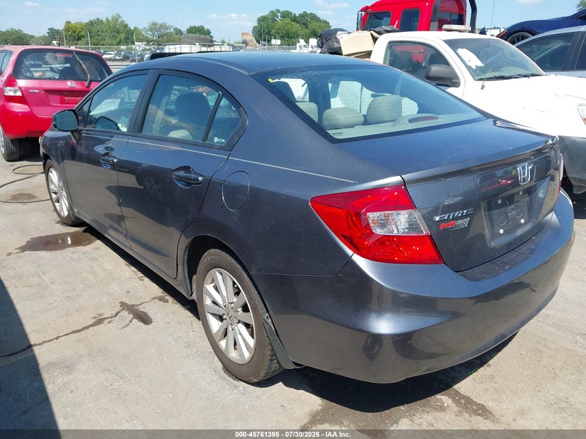 Vin: 19xfb2f81ce046039, lot: 46260144, honda civic ex 20123