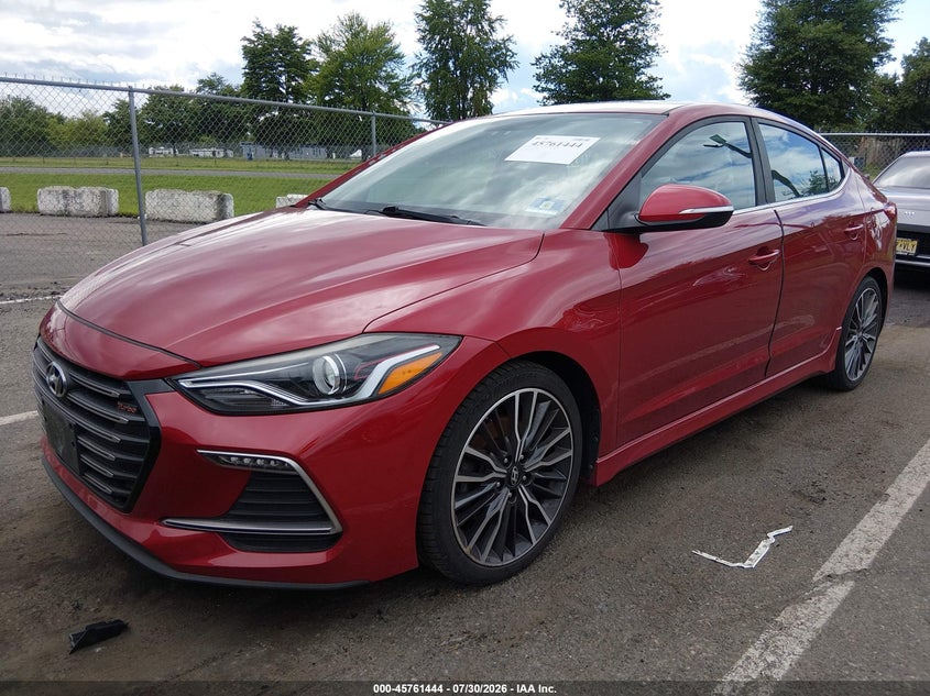 Vin: kmhd04lbxhu315264, lot: 46260193, hyundai elantra sport 20172