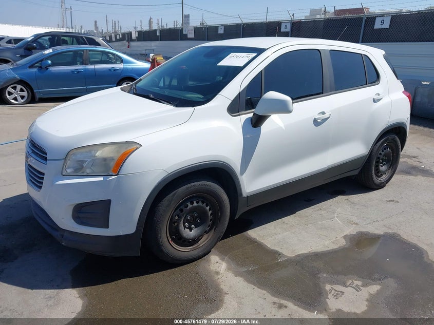 Vin: kl7cjksb4fb214794, lot: 46260228, chevrolet trax 1ls 20152