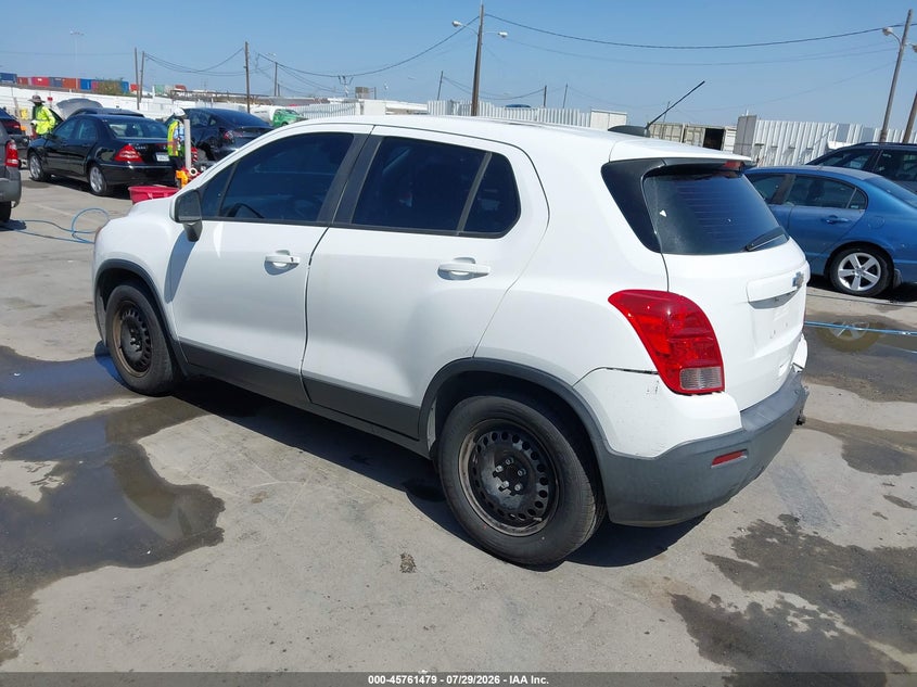 Vin: kl7cjksb4fb214794, lot: 46260228, chevrolet trax 1ls 20153