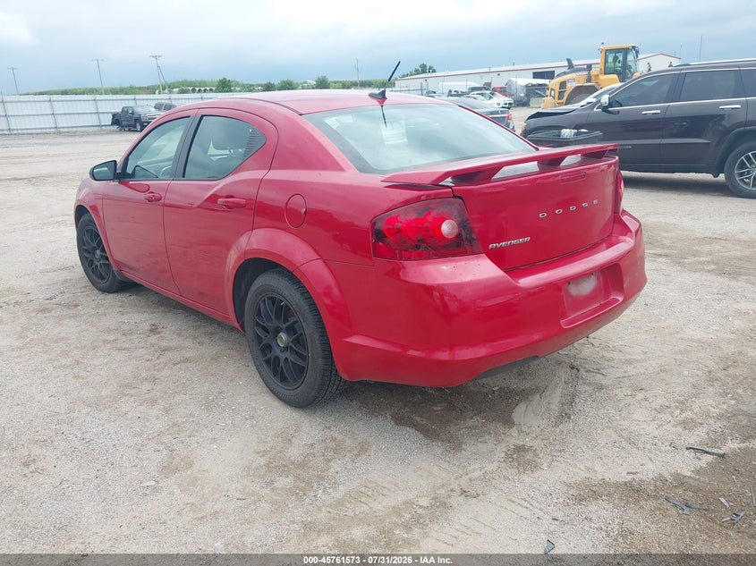 Vin: 1c3cdzab6dn588313, lot: 46260322, dodge avenger se 20133