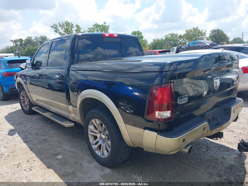 Vin: 1c6rr7pt2ds507571, lot: 46260542, ram 1500 laramie longhorn 20133