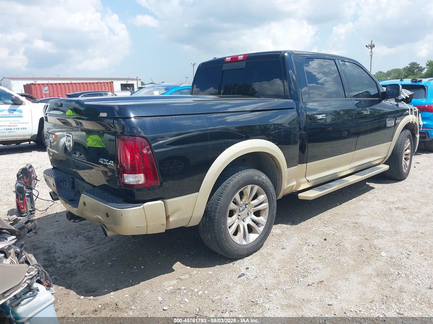 Vin: 1c6rr7pt2ds507571, lot: 46260542, ram 1500 laramie longhorn 20134