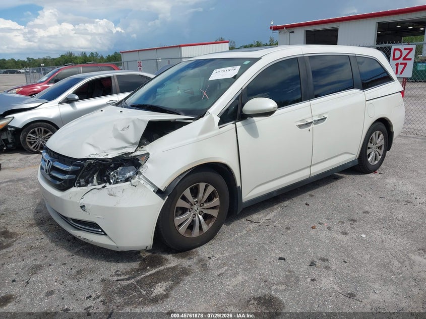 Vin: 5fnrl5h60fb062545, lot: 46260627, honda odyssey ex-l 20152