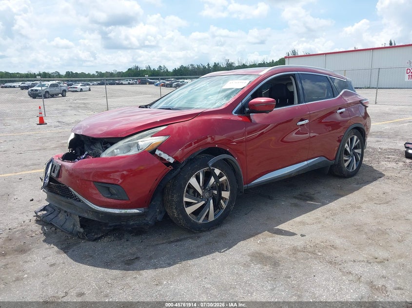 Vin: 5n1az2mh6jn117331, lot: 46260663, nissan murano platinum 20182