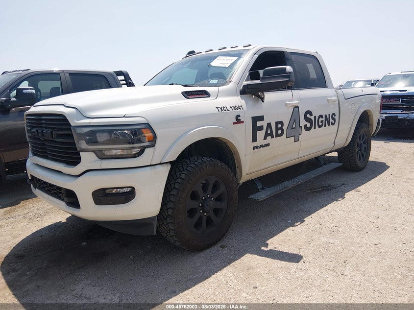 Vin: 3c6ur5fl2mg553408, lot: 46260752, ram 2500 laramie  4x4 6'4 box 20212