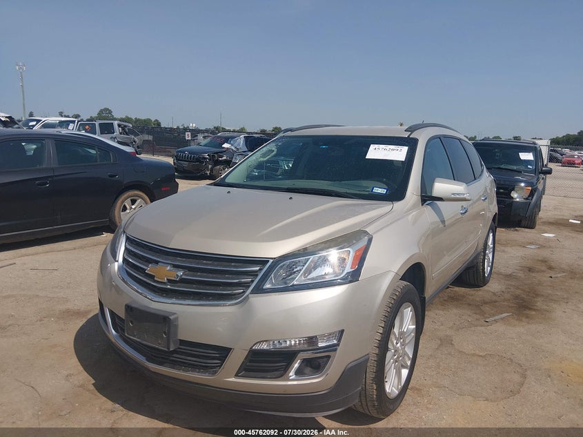Vin: 1gnkrgkd7fj386675, lot: 46260841, chevrolet traverse lt 20152
