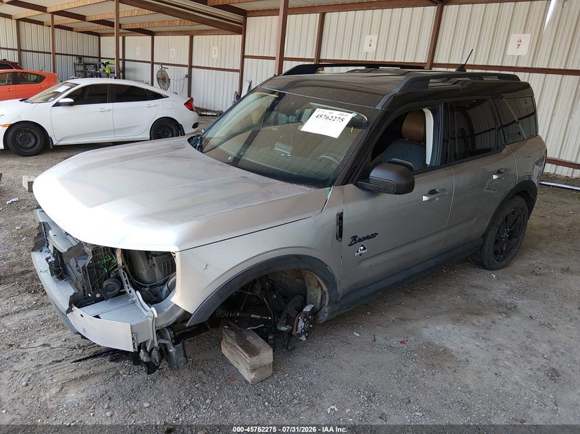 Vin: 3fmcr9c62mra28729, lot: 46261024, ford bronco sport outer banks 20212