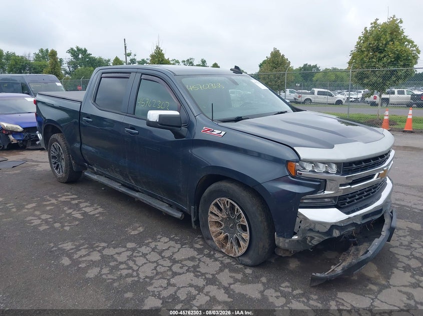 2019 Chevrolet Silverado 1500 Lt, Right Front, IAAI, VIN 1GCUYDEDXKZ205711