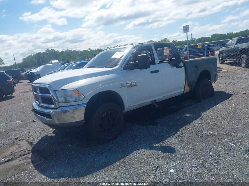 Vin: 3c6ur5cl0jg396476, lot: 46261108, ram 2500 tradesman  4x4 6'4 box 20182