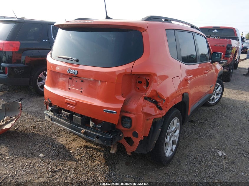 Vin: zaccjabb7jph13665, lot: 46261133, jeep renegade latitude fwd 20184