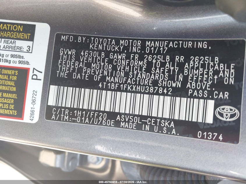 TOYOTA CAMRY - zdjęcie 9
