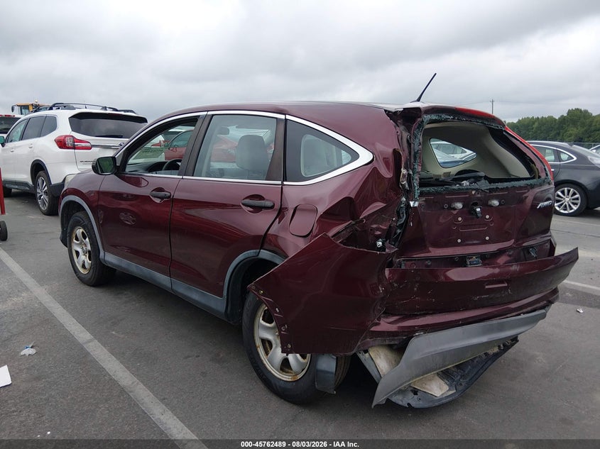 Vin: 5j6rm4h36fl128519, lot: 46261238, honda cr-v lx 20153