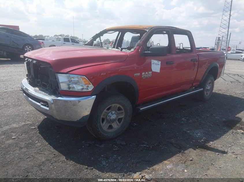 Vin: 3c6ur5cj3jg388144, lot: 46261403, ram 2500 tradesman  4x4 6'4 box 20182