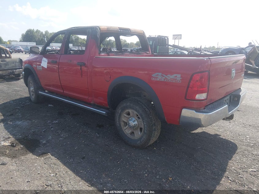 Vin: 3c6ur5cj3jg388144, lot: 46261403, ram 2500 tradesman  4x4 6'4 box 20183