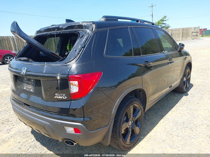 Vin: 5fnyf8h02lb003718, lot: 46261688, honda passport awd elite 20204