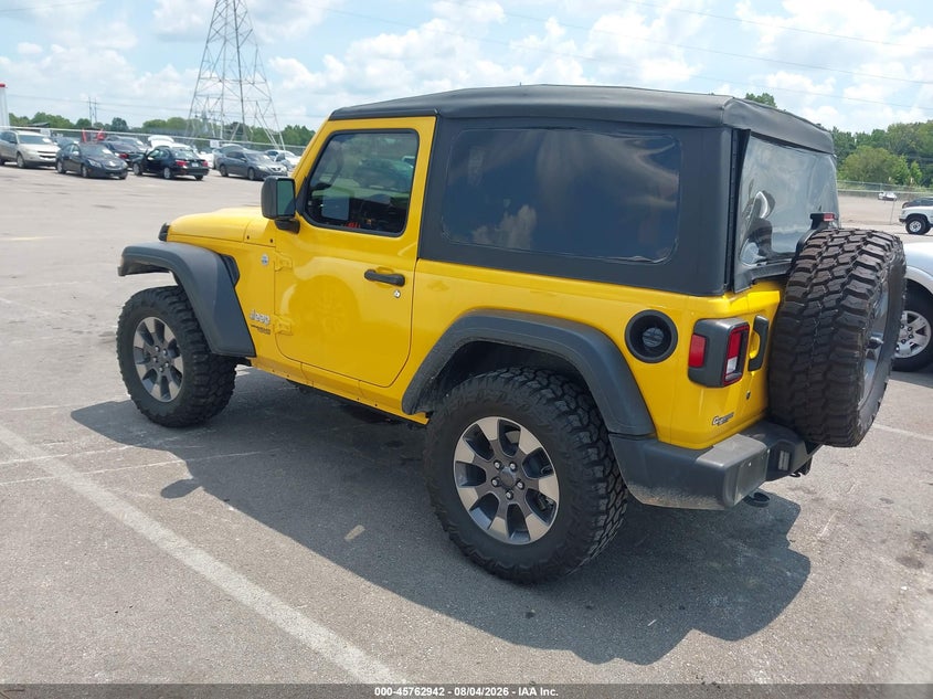 Vin: 1c4gjxag2mw636969, lot: 46261691, jeep wrangler sport 4x4 20213