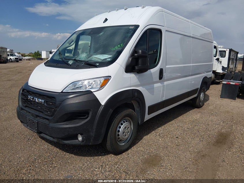 Vin: 3c6mrvhg3te180888, lot: 46261768, ram promaster 3500 tradesman high roof 159 wb w/pass seat 20262