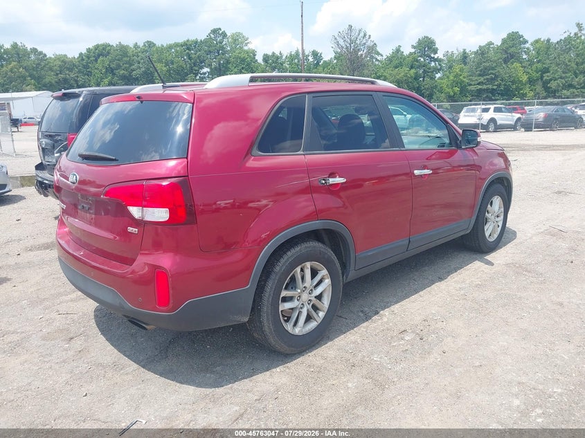 Vin: 5xykt3a67fg662245, lot: 46261796, kia sorento lx 20154