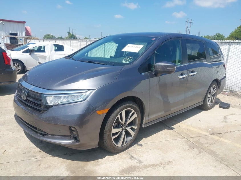 Vin: 5fnrl6h8xnb039408, lot: 46261914, honda odyssey touring 20222