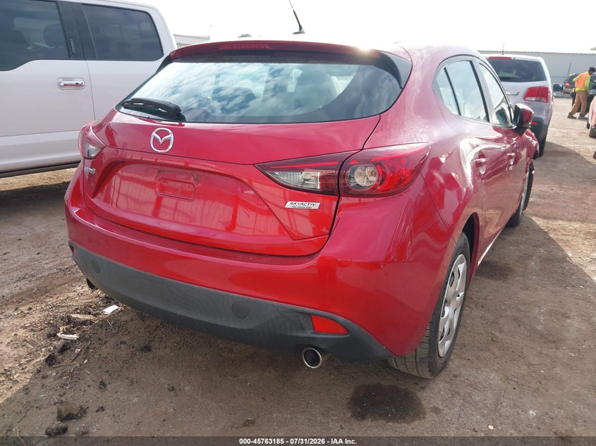 Vin: 3mzbm1k73fm201889, lot: 46261934, mazda mazda3 i sport 20154