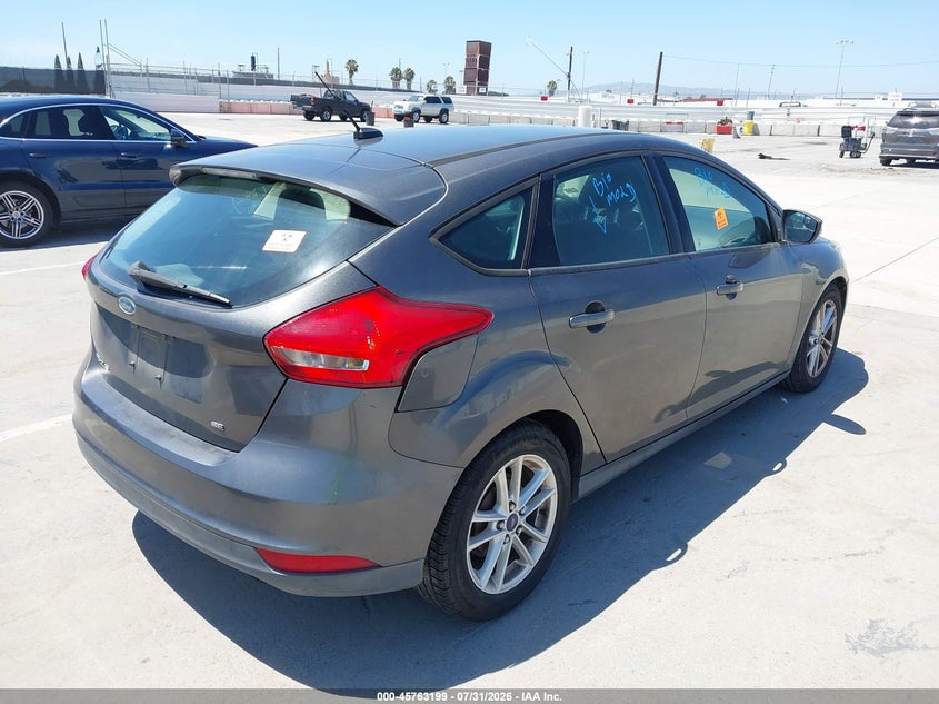 Vin: 1fadp3k23fl288767, lot: 46261948, ford focus se 20154