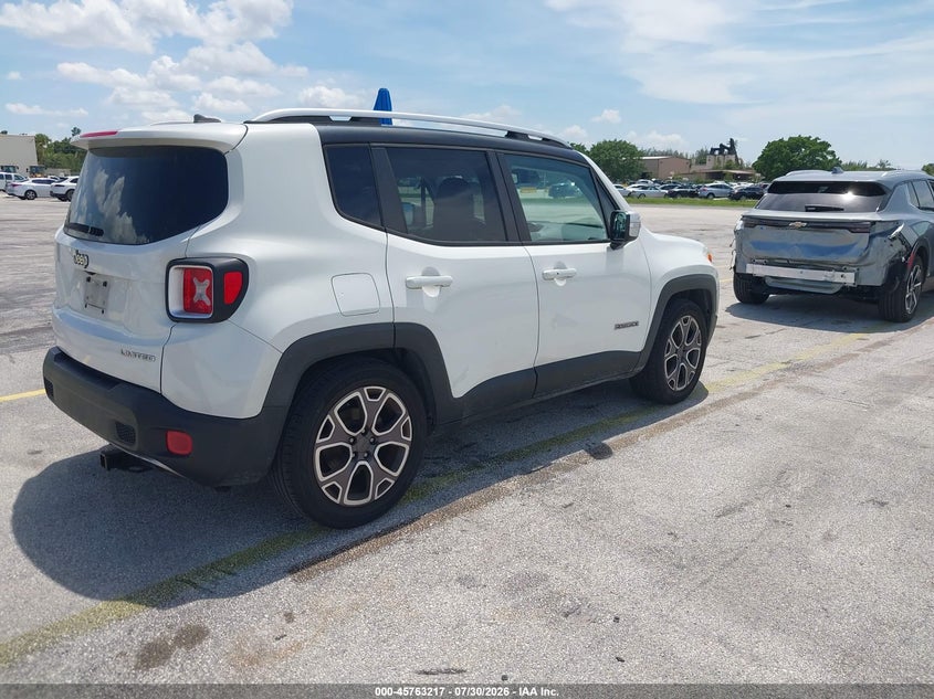 Vin: zaccjadt7gpc65667, lot: 46261966, jeep renegade limited 20164