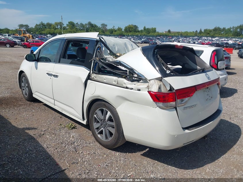 Vin: 5fnrl5h96fb082289, lot: 46261997, honda odyssey touring/touring elite 20153