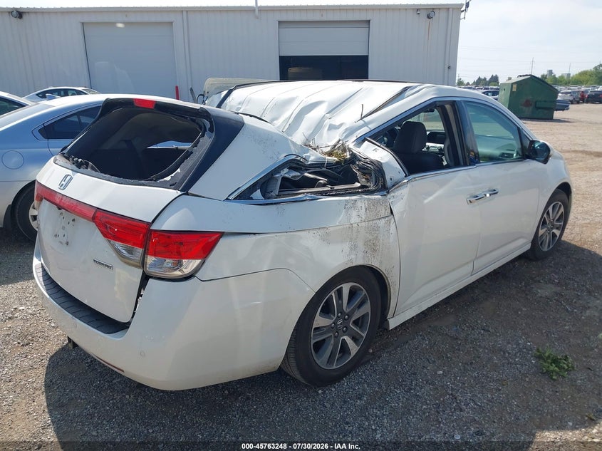 Vin: 5fnrl5h96fb082289, lot: 46261997, honda odyssey touring/touring elite 20154