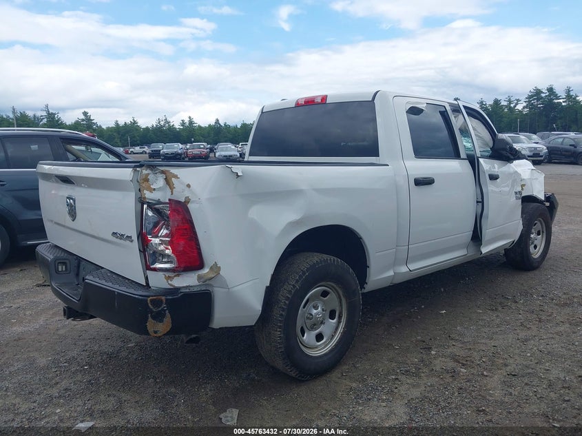 Vin: 1c6rr7kt4js278989, lot: 46262181, ram 1500 tradesman  4x4 5'7 box 20184