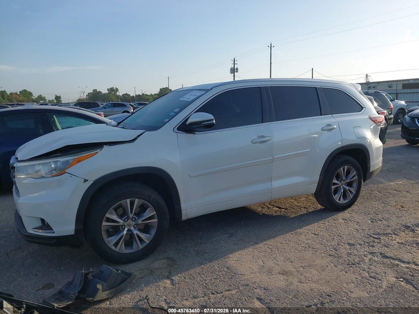 2014 Toyota Highlander, Front End, IAAI, VIN 5TDKKRFH8ES004502 — photo 2