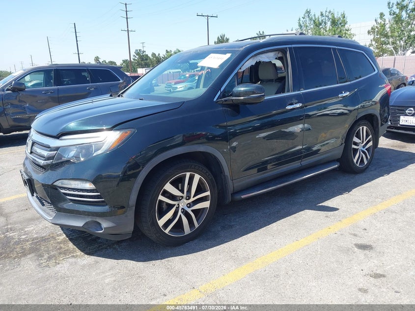 Vin: 5fnyf6h93gb125593, lot: 46262240, honda pilot touring 20162