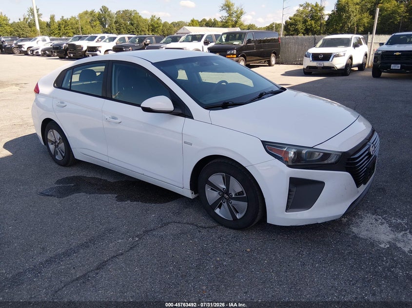 Vin: kmhc65lc3ku108196, lot: 46262241, hyundai ioniq hybrid blue 20191