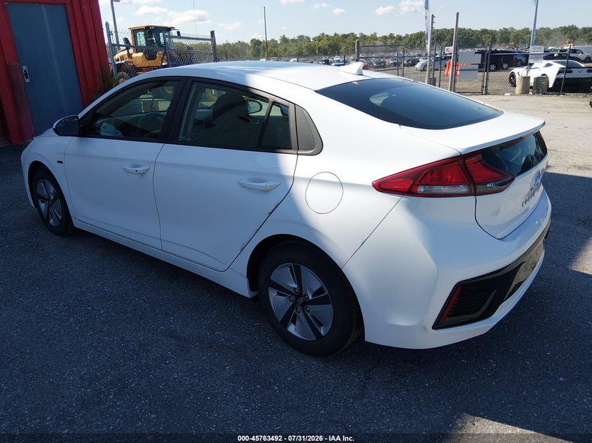 Vin: kmhc65lc3ku108196, lot: 46262241, hyundai ioniq hybrid blue 20193