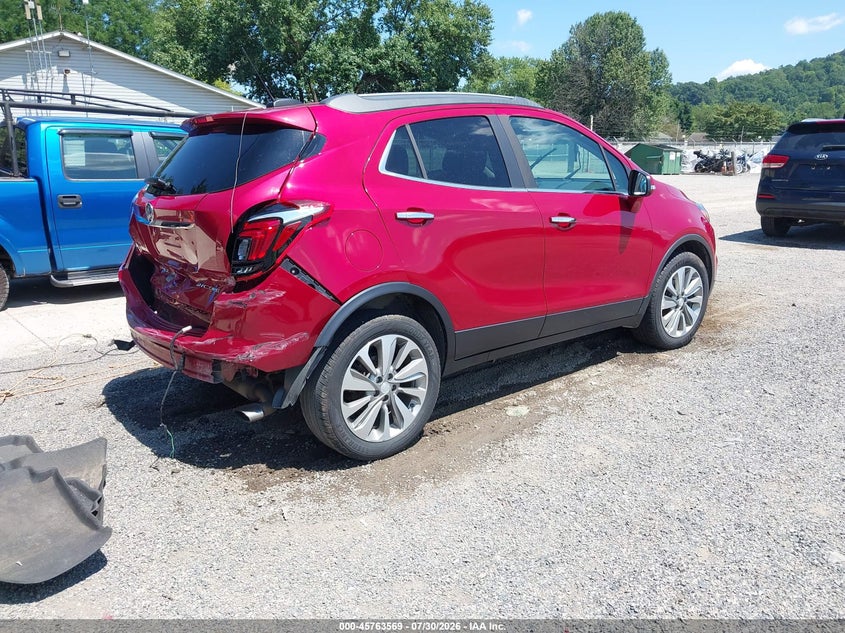 Vin: kl4cjasb0hb179634, lot: 46262318, buick encore preferred 20174