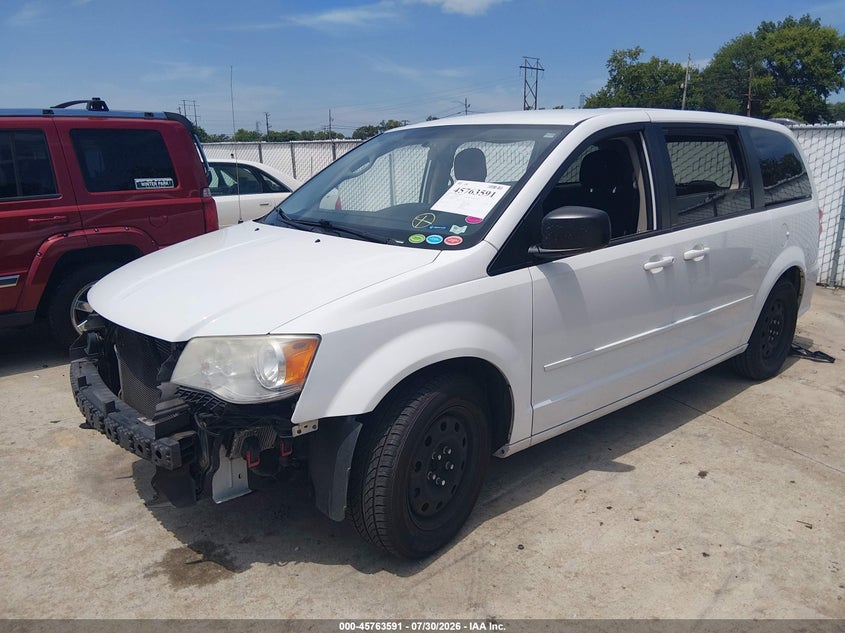 Vin: 2c4rdgbg1er285724, lot: 46262340, dodge grand caravan se 20142