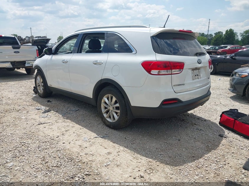 Vin: 5xypgda37gg108789, lot: 46262418, kia sorento 2.4l lx 20163