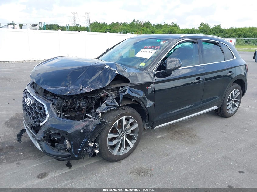 Vin: wa1eaafy6n2020085, lot: 46262483, audi q5 premium plus 45 tfsi s line quattro s tronic 20222